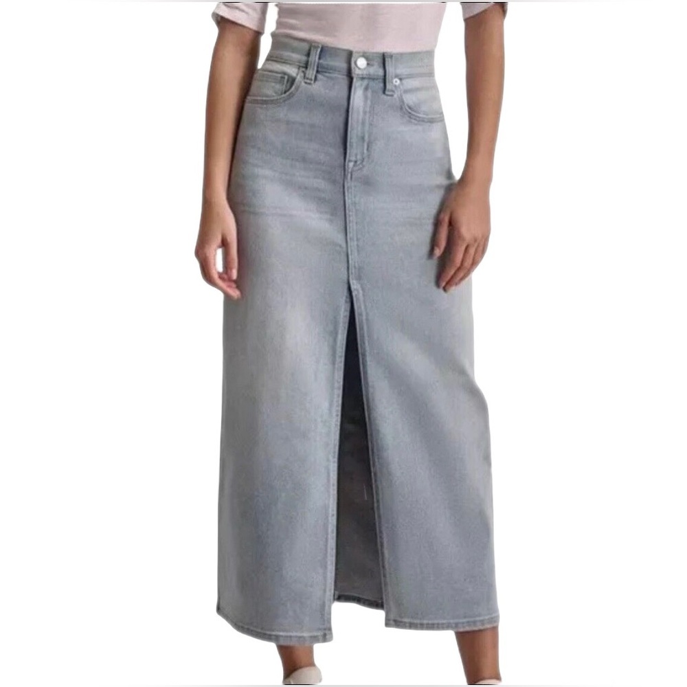 DKNY long with a denim maxi skirt from Jeans.
Size: 2